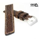 GEO-Straps - Break braun 20 mm Leder-Uhrarmband handgearbeitet