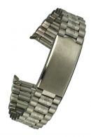 Edelstahluhrarmband - gerader Steganschluss - 18 mm