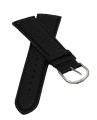 Lederimitation-Uhrenarmband schwarz 20 mm Ersatzband