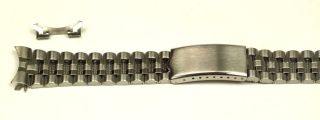 Edelstahluhrarmband - runder Steganschluss - 20 mm